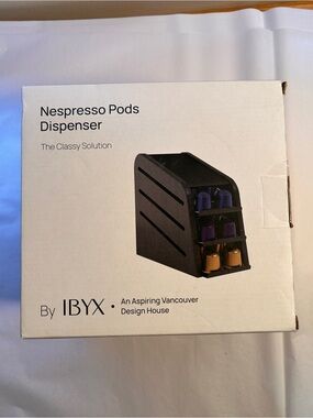 Ibyx Coffee Pod Holder for 3 Tier Nespresso, Black Compact Coffee Station